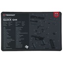 TekMat Gun Cleaning Mat Glock 44 11" x 17" Black