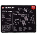 TekMat Ultra Premium Cleaning Mat Glock Gen4 Parts Diagram 15" x 20" Black