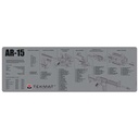 TekMat Original Cleaning Mat AK-47 Parts Diagram 12" x 36" Gray