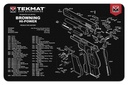 TekMat Original Cleaning Mat Browning Hi-Power Parts 11" x 17" Black