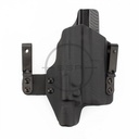 BlackPoint Tactical RH FO3 Light Mounted Holster, Sig P320 Carry/X-Carry, Surefire X300-U B, Black, 1.75" Metal IWB, Threaded Barrel Open Bottom, Tall Sights