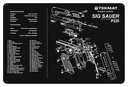 TekMat Original Cleaning Mat Sig P220 Parts Diagram 11" x 17" Black